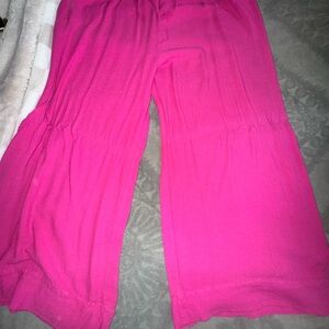 Vibrant Pink Wide-Leg Pants